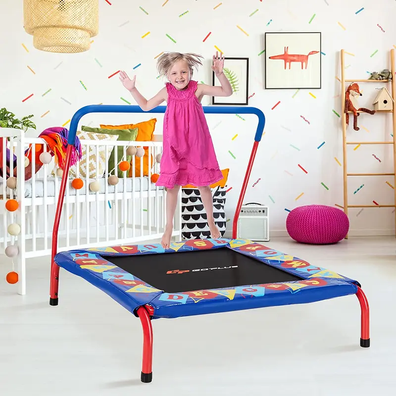 36" quadratisches Kleinkind-Trampolin, Mini-Trampolin für Kinder mit 150 kg Tragkraft