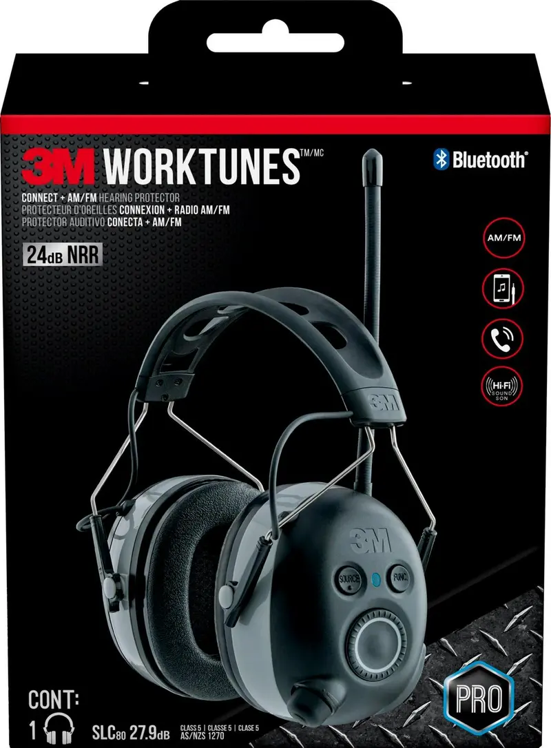3M Worktunes Connect – Gehörschutz mit AM/FM-Radio und Bluetooth-Technologie