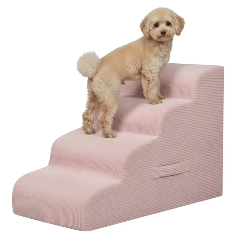 4-Stufige Haustierrampe/Treppe für Betten und Sofas – ideal für kleine Hunde und Katzen 2