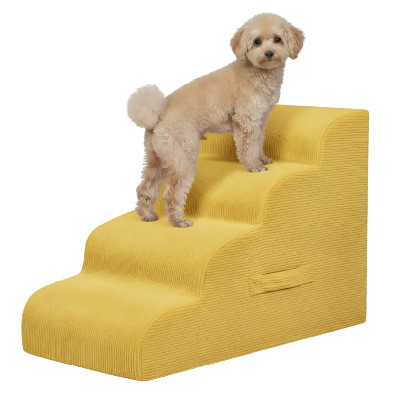 4-Stufige Haustierrampe/Treppe für Betten und Sofas – ideal für kleine Hunde und Katzen