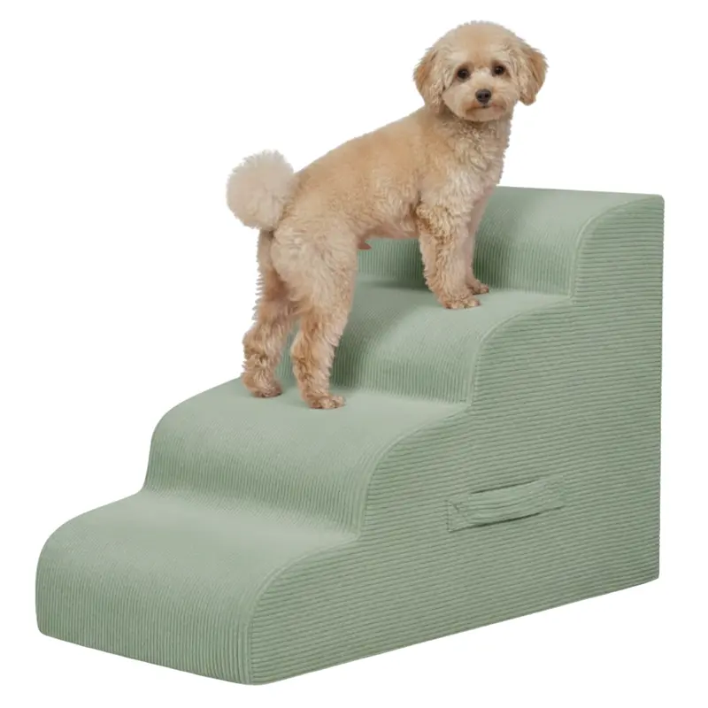 4-Stufige Haustierrampe/Treppe für Betten und Sofas – ideal für kleine Hunde und Katzen