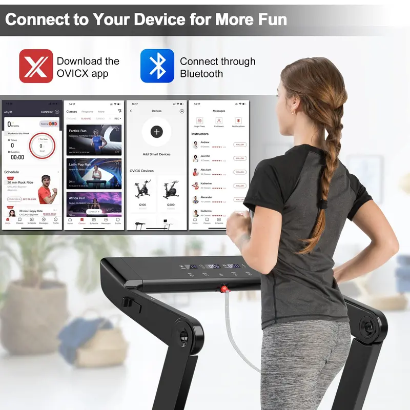 4,0-PS-Hochleistungs-Faltlaufband, elektrisches klappbares Superfit-Laufband mit LED-Touchscreen