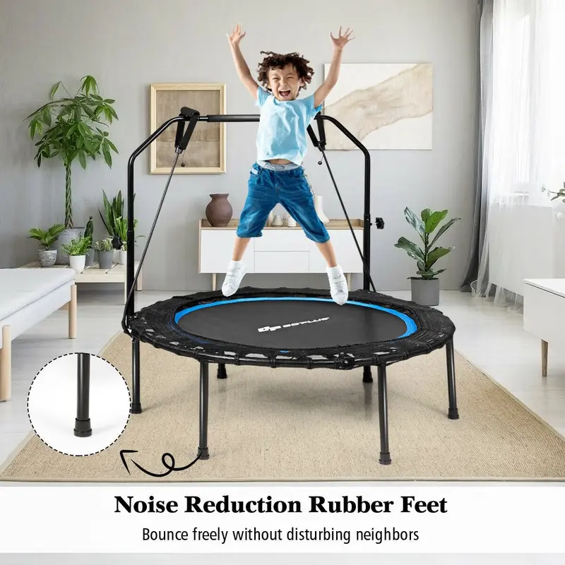 40-Zoll-Klapp-Trampolin für Fitness, tragbares Mini-Trainings-Trampolin