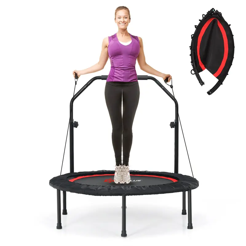 40-Zoll-Klapp-Trampolin für Fitness, tragbares Mini-Trainings-Trampolin