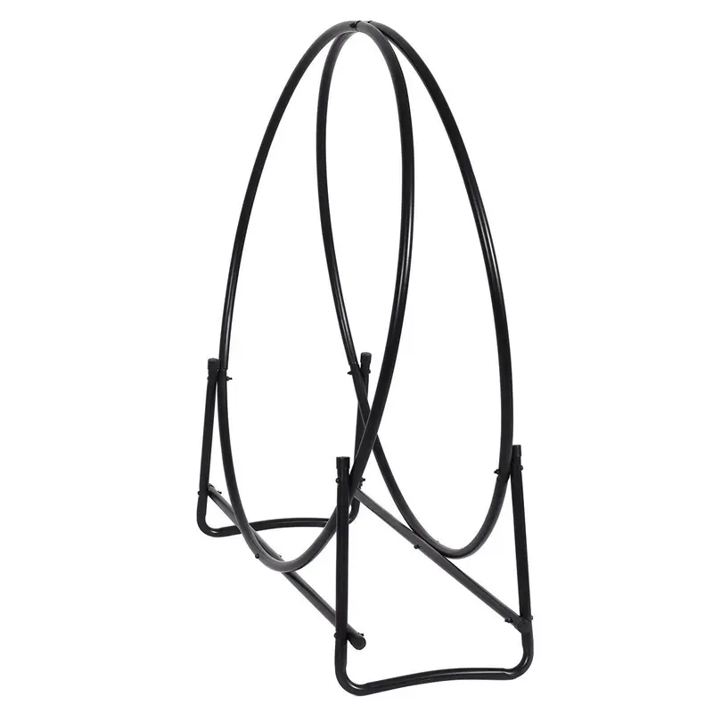 41-Zoll-Feuerholz-Halter mit Ringform, stabiler Stahl-Holzhalter für Innen- und Außenbereich, Feuerstelle und Kamin