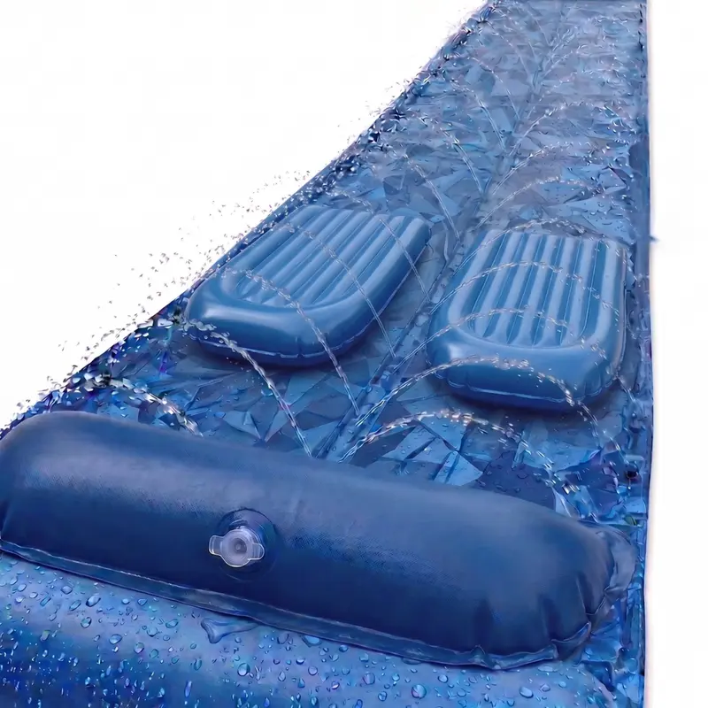 45 ft langer Wasserrutschbahn mit zwei Bahnen für den Rasen, Sprühvorrichtung und 2 Bodyboards 2