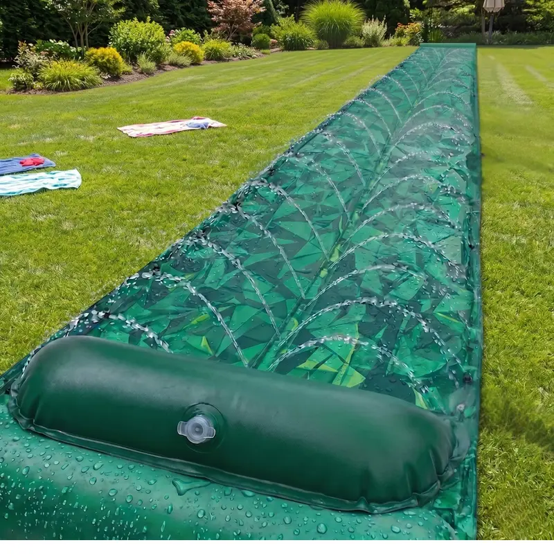 45 ft langer Wasserrutschbahn mit zwei Bahnen für den Rasen, Sprühvorrichtung und 2 Bodyboards