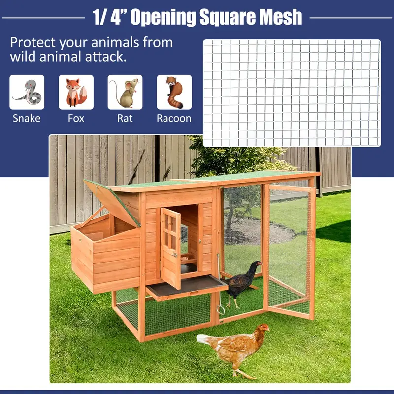 48" x 50' Hardware Cloth mit 1/4-Zoll-Maschenweite, 23-Gauge-quadratisches verzinktes Hühnerdrahtnetz