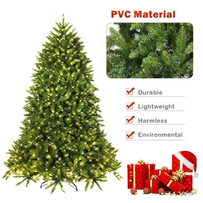 5 Fuß vorgeleuchteter Weihnachtsbaum, hochwertiger klappbarer künstlicher Tannenbaum
