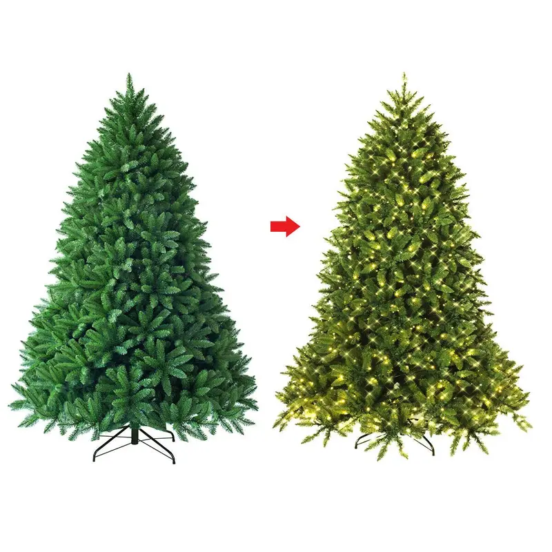5 Fuß vorgeleuchteter Weihnachtsbaum, hochwertiger klappbarer künstlicher Tannenbaum