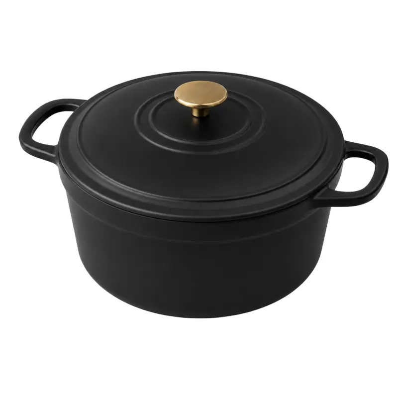 5-Quart-Emaille-Gusseisen-Dutch-Oven mit Deckel zum Backen und Schmoren 2