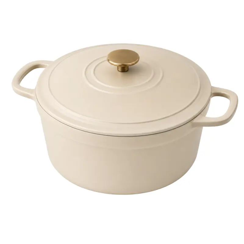 5-Quart-Emaille-Gusseisen-Dutch-Oven mit Deckel zum Backen und Schmoren