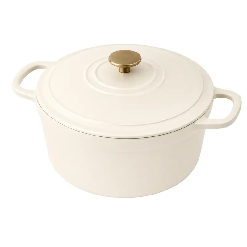 5-Quart-Emaille-Gusseisen-Dutch-Oven mit Deckel zum Backen und Schmoren