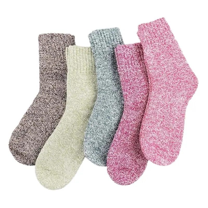 5er-Set Damen-Socken aus Wollmix bis zum Unterschenkel für den Winter