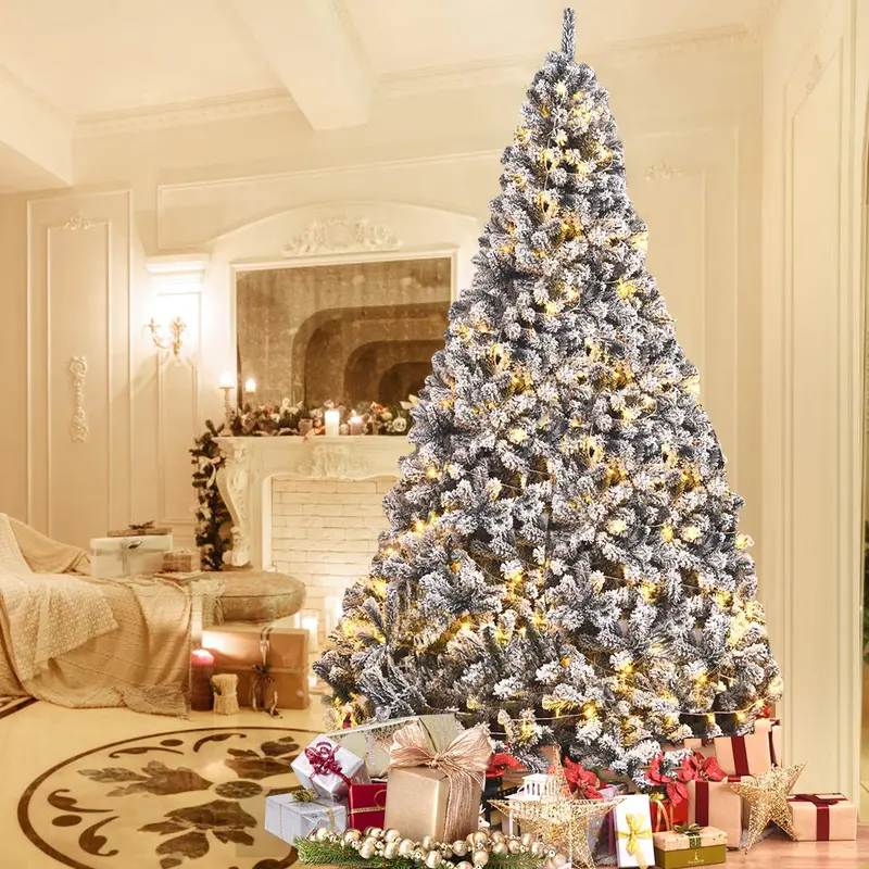 6 Fuß / 9 Fuß geschneite Weihnachtsbaum, klappbarer Kiefernbaum