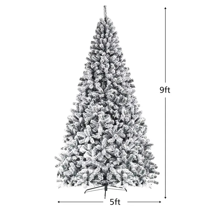 6 Fuß / 9 Fuß geschneite Weihnachtsbaum, klappbarer Kiefernbaum