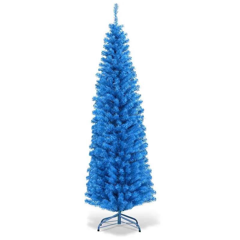 6-Fuß-blaue Bleistift-Weihnachtsbaum-Kunststoffbaum