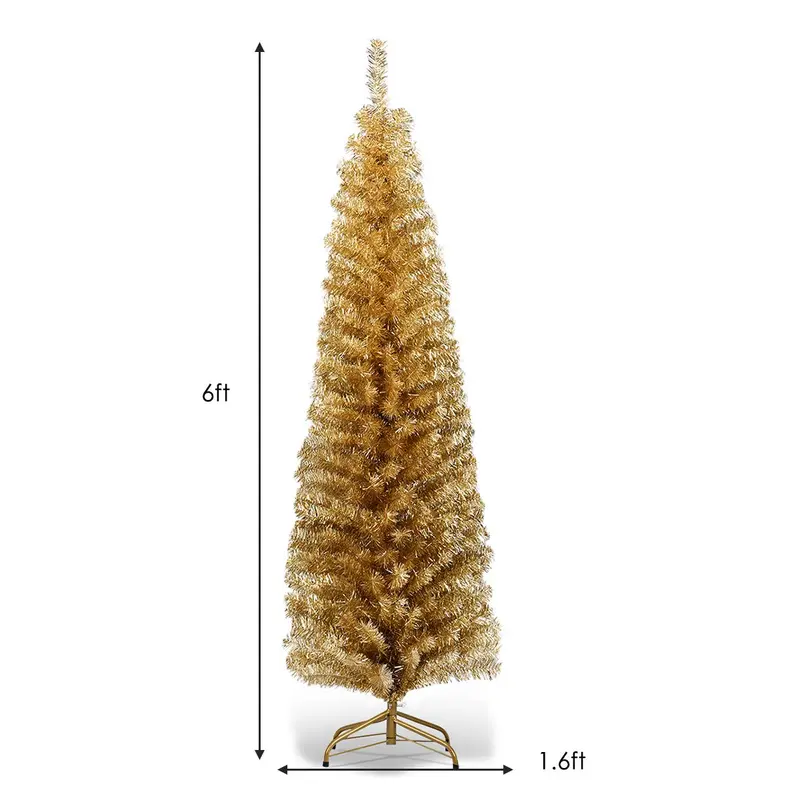 6-Fuß-blaue Bleistift-Weihnachtsbaum-Kunststoffbaum