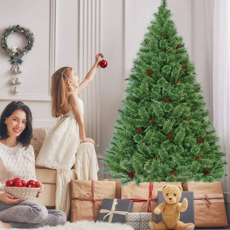 6-Fuß-vorgefertigter Weihnachtsbaum mit Beleuchtung, blütenförmiger Klappweihnachtsbaum