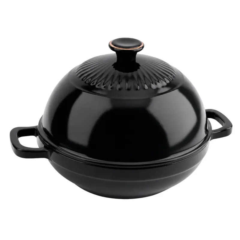 6-Quart-Emaille-Gusseisen-Brotbackofen mit gewölbtem Deckel
