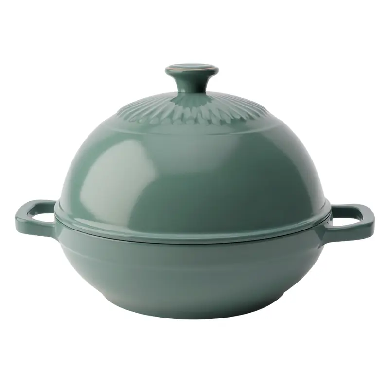 6-Quart-Emaille-Gusseisen-Brotbackofen mit gewölbtem Deckel