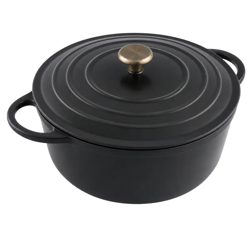 6,4-Quart-Schmorpfanne aus emailliertem Gusseisen mit Deckel für das Backofenkochen