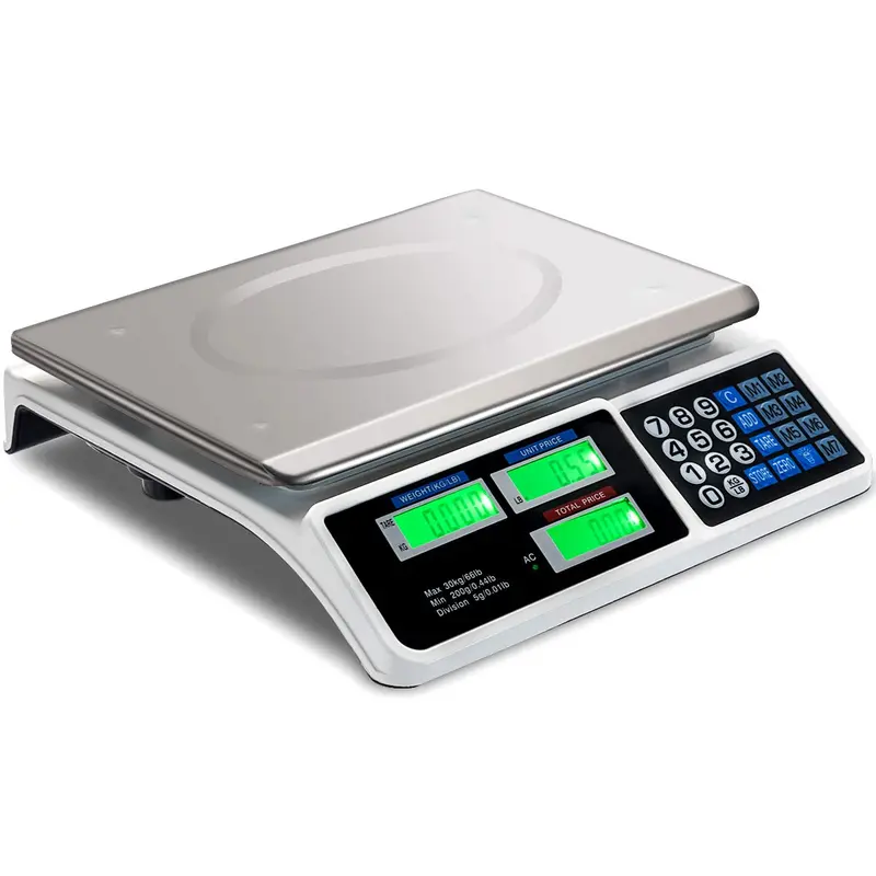 66-LB-Deli-Waage mit Preisberechnung, kommerziell für Lebensmittel, Obst und Gemüse, elektronische Zählwaage
