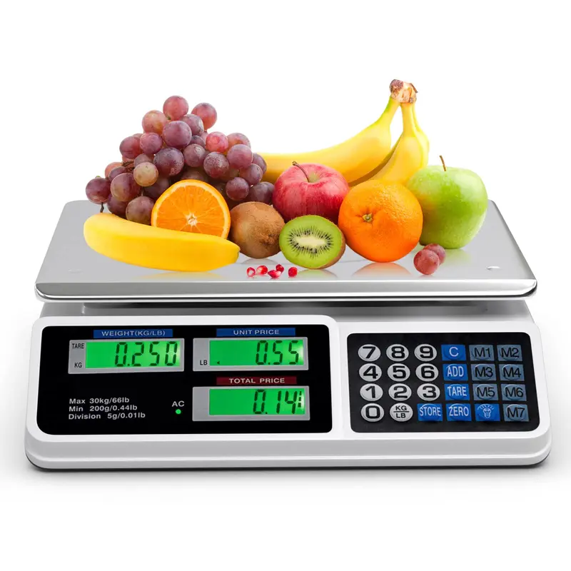66-LB-Deli-Waage mit Preisberechnung, kommerziell für Lebensmittel, Obst und Gemüse, elektronische Zählwaage 2