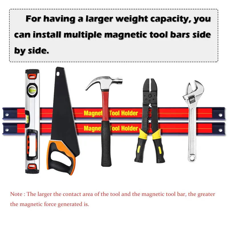 6er-Set magnetische Werkzeughalter, 45 cm lang