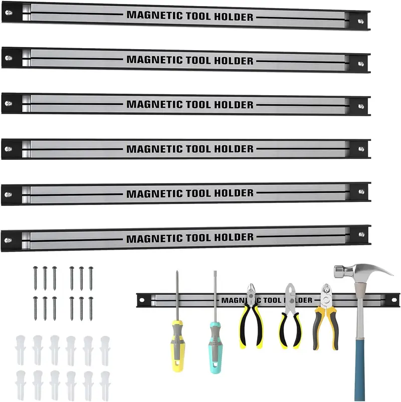6er-Set magnetische Werkzeughalter, 45 cm lang