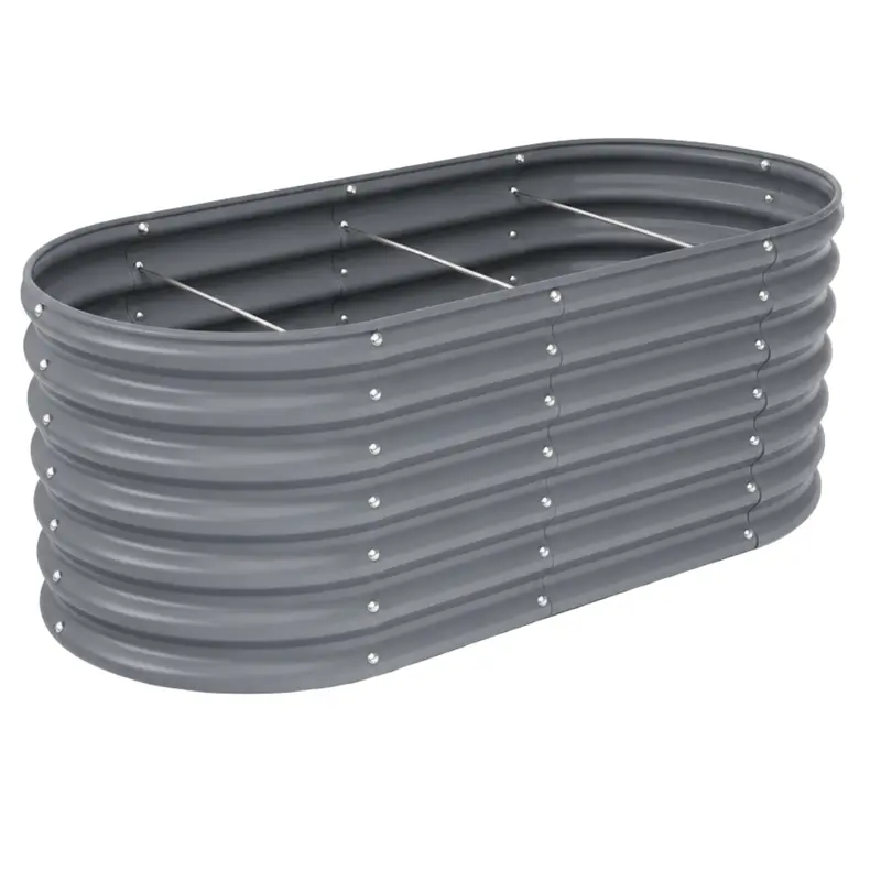 96 x 48 x 24 Zoll (ca. 244 x 122 x 61 cm) verzinkter Hochbeet-Planter, oval, Fassungsvermögen 478 Gallonen (ca. 1.810 Liter) 2