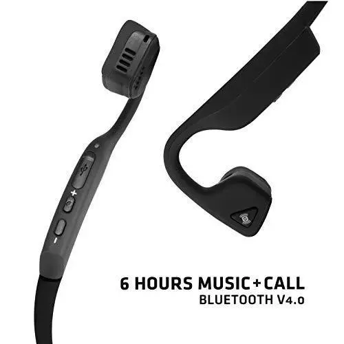AFTERSHOKZ Titanium Knochenleitungskopfhörer mit drahtloser Bluetooth-Verbindung, schwarz