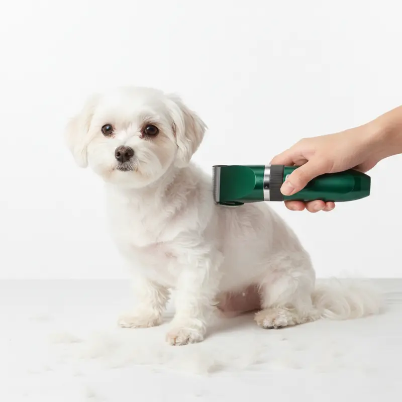 Akku-Pet-Haarschneider mit Edelstahlmesser und Führungsschablonen