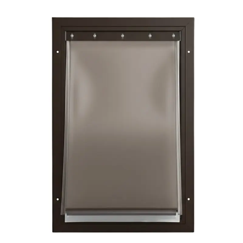 Aluminium-Haustierklappe mit magnetischem Vinyl-Flügel und verriegelbarem Abdeckpanel 2