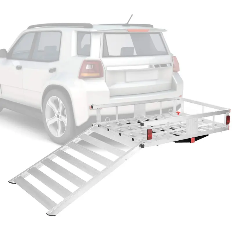 Aluminium-Transportträger für Gepäck, 127 x 75 cm, Anhängerkupplungsmontiert – für Rollstühle, Scooter und Mobilitätshilfen