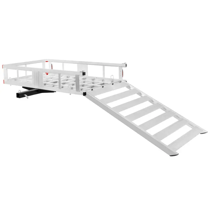 Aluminium-Transportträger für Gepäck, 127 x 75 cm, Anhängerkupplungsmontiert – für Rollstühle, Scooter und Mobilitätshilfen