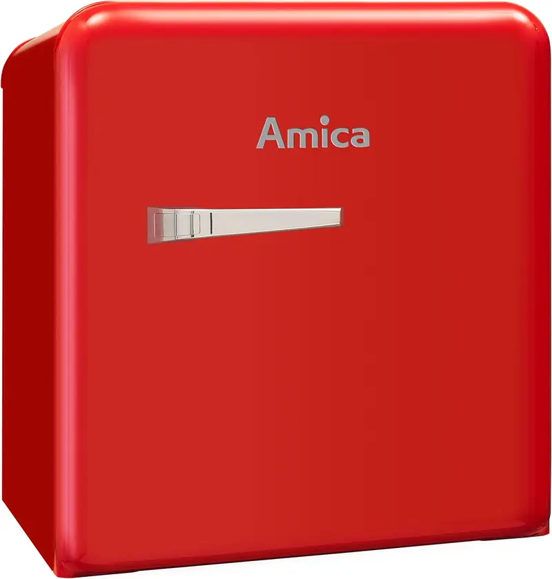 Amica KGC 15632 T Retro-Kühl-Gefrier-Kombination / Ice Blue (Türkis) / 144 cm (H) × 55 cm (B) × 62 cm (T) / Retro-Design / Kühl-Gefrier-Kombination