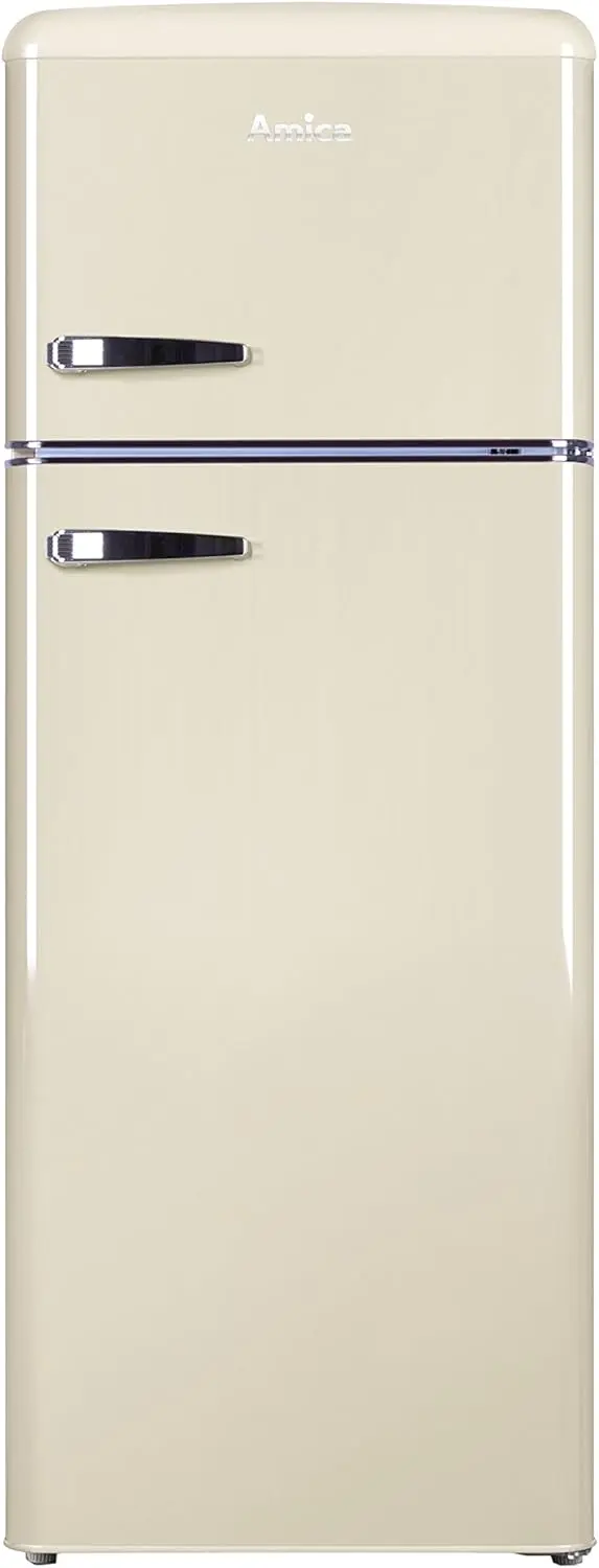 Amica KGC 15632 T Retro-Kühl-Gefrier-Kombination / Ice Blue (Türkis) / 144 cm (H) × 55 cm (B) × 62 cm (T) / Retro-Design / Kühl-Gefrier-Kombination