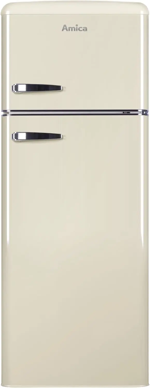 Amica KGC 15632 T Retro-Kühl-Gefrier-Kombination / Ice Blue (Türkis) / 144 cm (H) × 55 cm (B) × 62 cm (T) / Retro-Design / Kühl-Gefrier-Kombination
