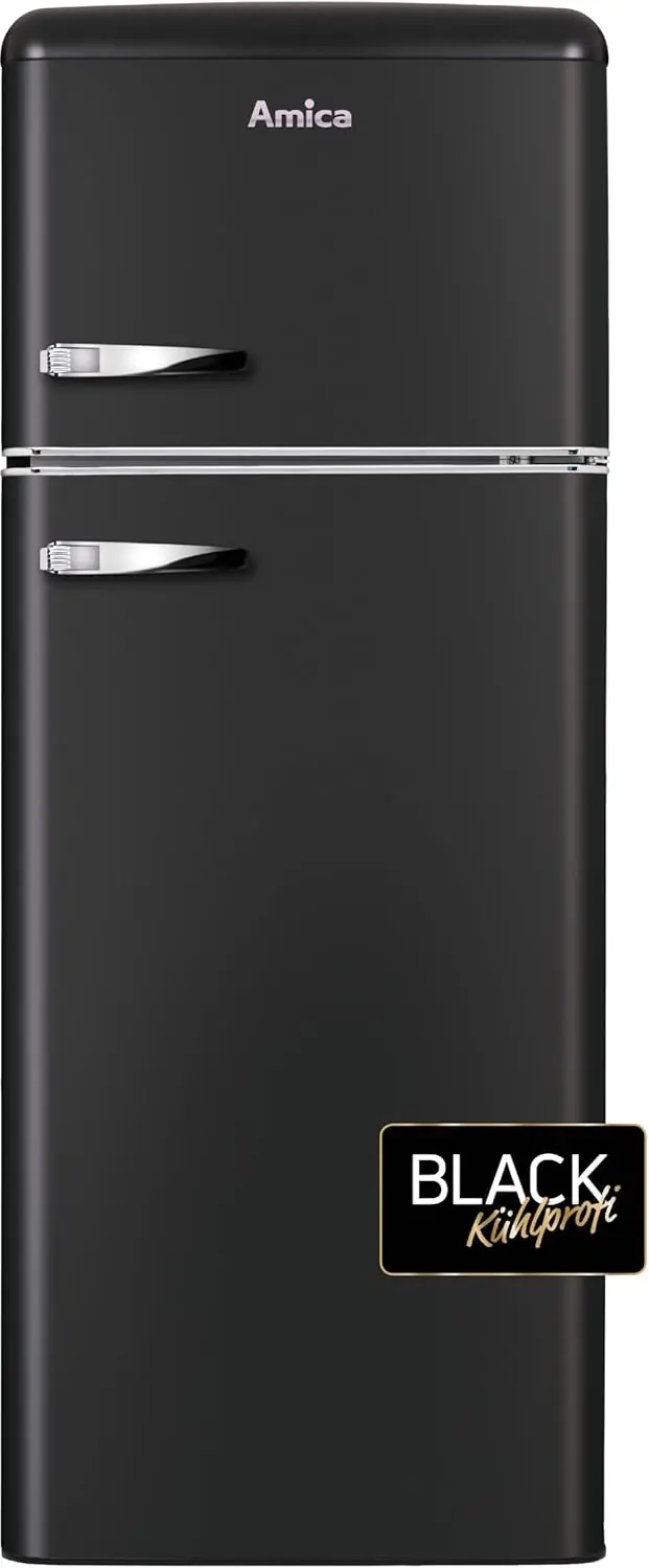 Amica KGC 15632 T Retro-Kühl-Gefrier-Kombination / Ice Blue (Türkis) / 144 cm (H) × 55 cm (B) × 62 cm (T) / Retro-Design / Kühl-Gefrier-Kombination