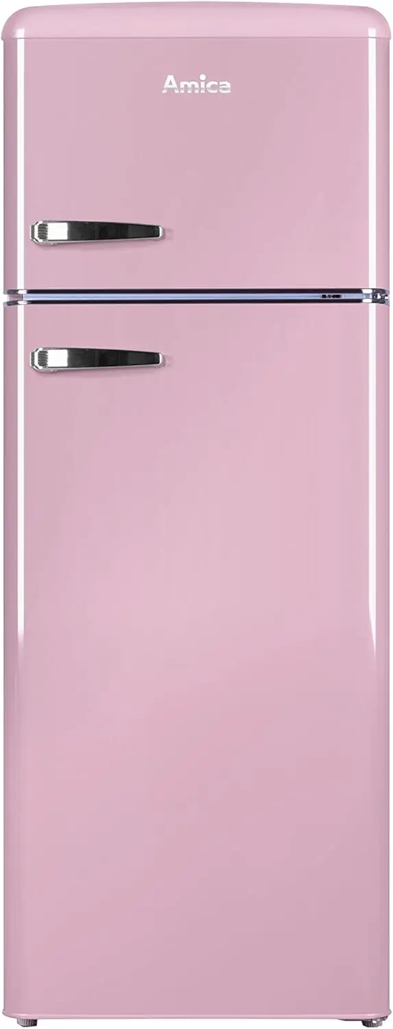 Amica KGC 15632 T Retro-Kühl-Gefrier-Kombination / Ice Blue (Türkis) / 144 cm (H) × 55 cm (B) × 62 cm (T) / Retro-Design / Kühl-Gefrier-Kombination