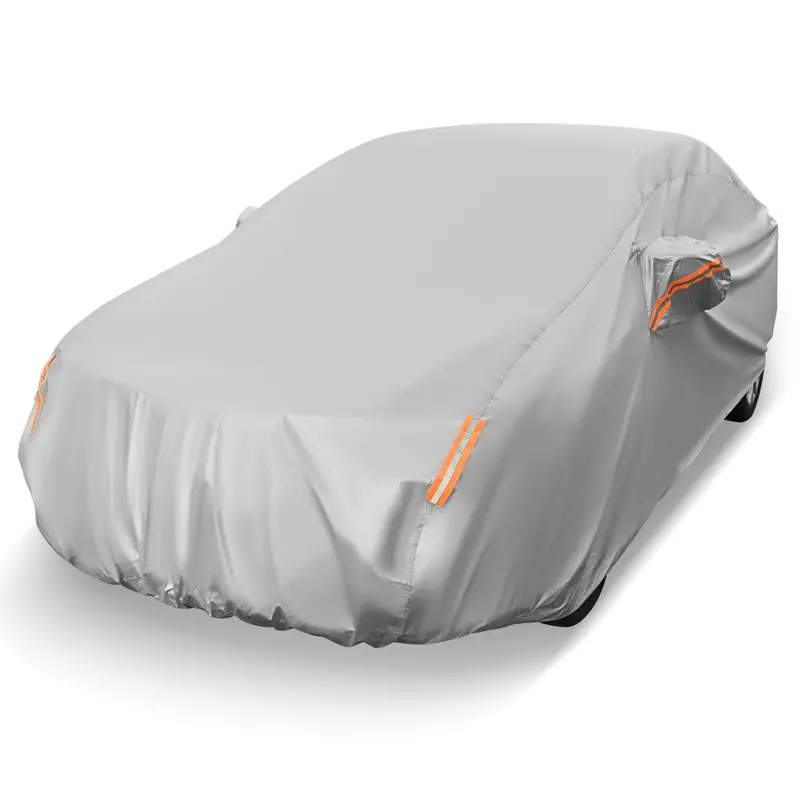 Autoabdeckung für Automobile, 490 cm, Regen-, Sonnen- und UV-Schutz, universelle Passform für Limousinen (Chevrolet, Ford, Nissan)
