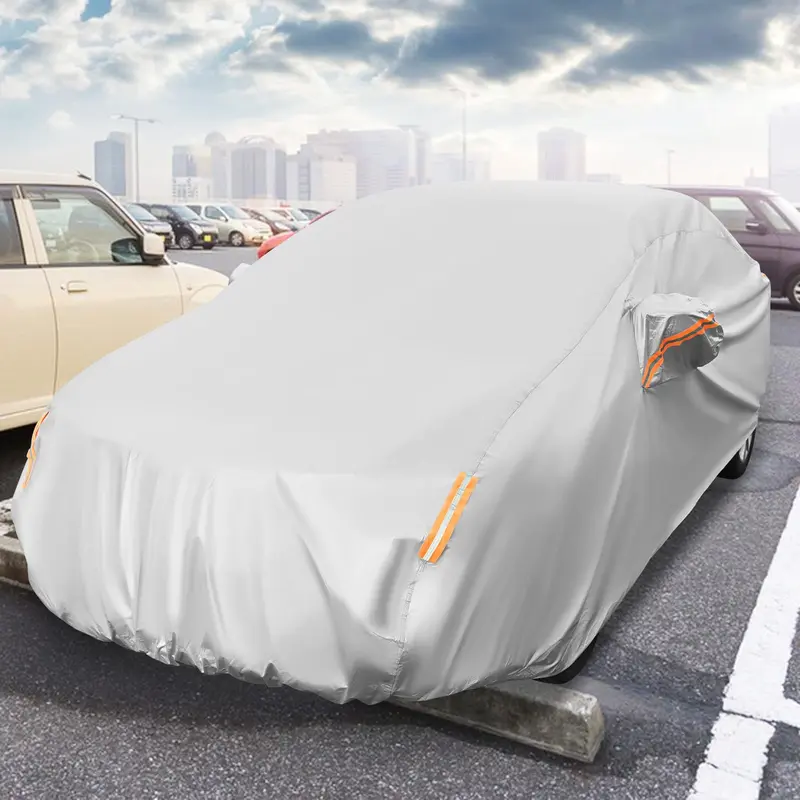 Autoabdeckung für Automobile, 490 cm, Regen-, Sonnen- und UV-Schutz, universelle Passform für Limousinen (Chevrolet, Ford, Nissan)