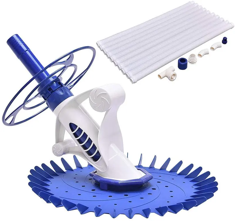 Automatischer Swimmingpool-Reiniger-Set mit 32'6" Schläuchen und Wandkletterfunktion für eingebaute Pools