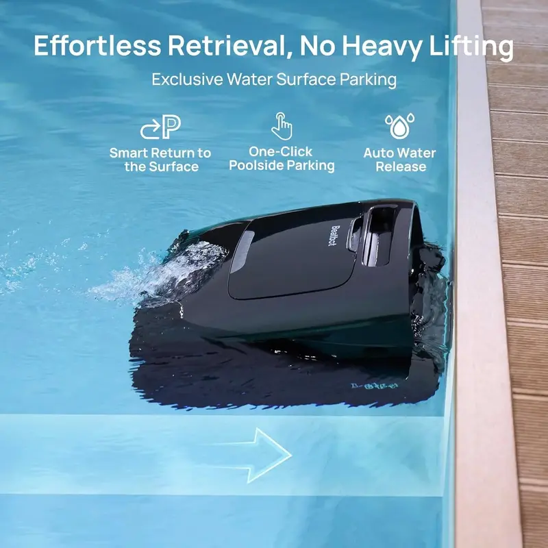Beatbot AquaSense 2 Pro Akku-Poolreinigungsroboter, einzigartige 5-in-1-Reinigung, intelligente Oberflächenparkfunktion, Oberflächenabsaugung mit App-Steuerung, Wasserklarstellung – für Pools bis zu 3.875 ft² – Smaragdgrün