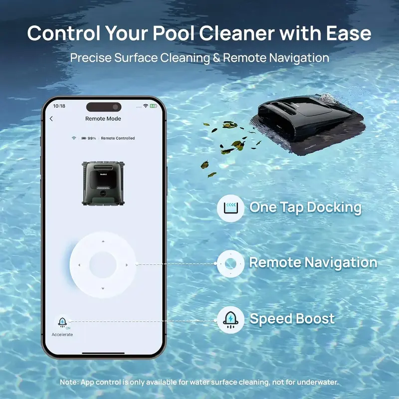 Beatbot AquaSense 2 Pro Akku-Poolreinigungsroboter, einzigartige 5-in-1-Reinigung, intelligente Oberflächenparkfunktion, Oberflächenabsaugung mit App-Steuerung, Wasserklarstellung – für Pools bis zu 3.875 ft² – Smaragdgrün