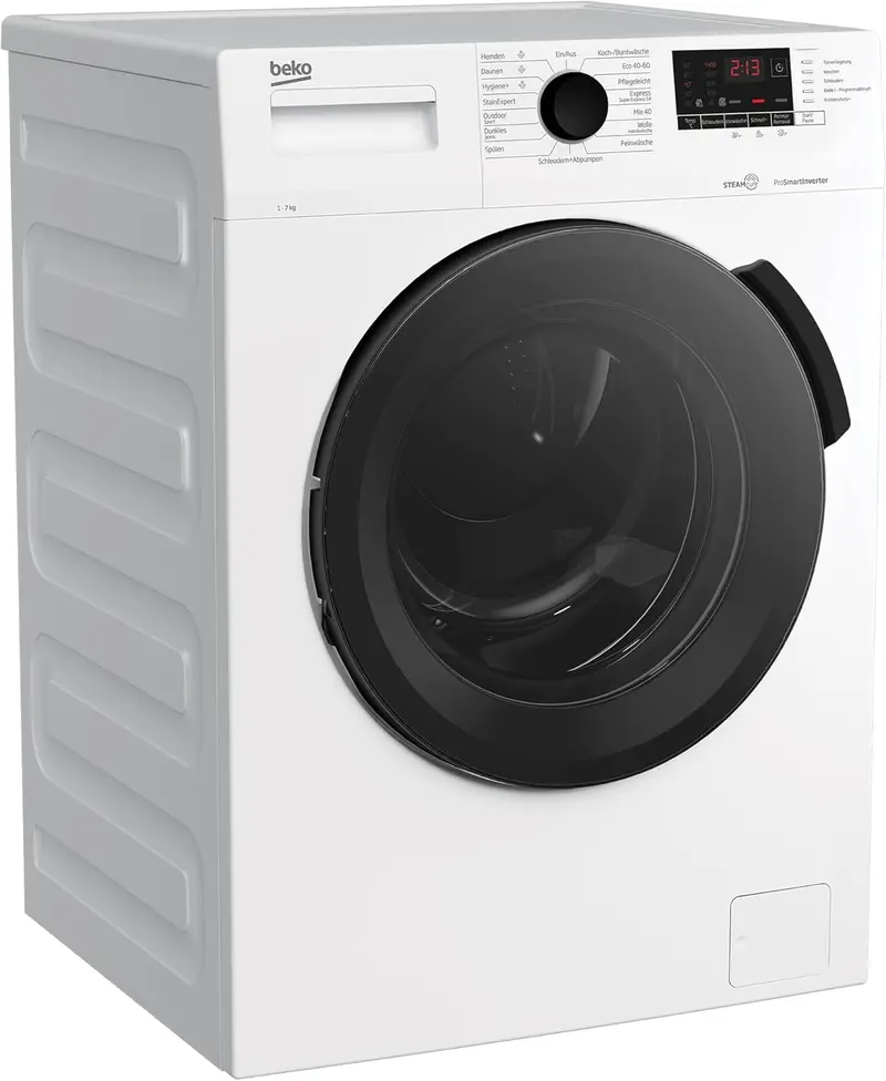 Beko WMC91464ST1 b300 Waschvollautomat, Waschmaschine, 9 kg, Bluetooth, ProSmart-Invertermotor, Dampffunktion, Tierhaarentfernung, Watersafe+, Weiß