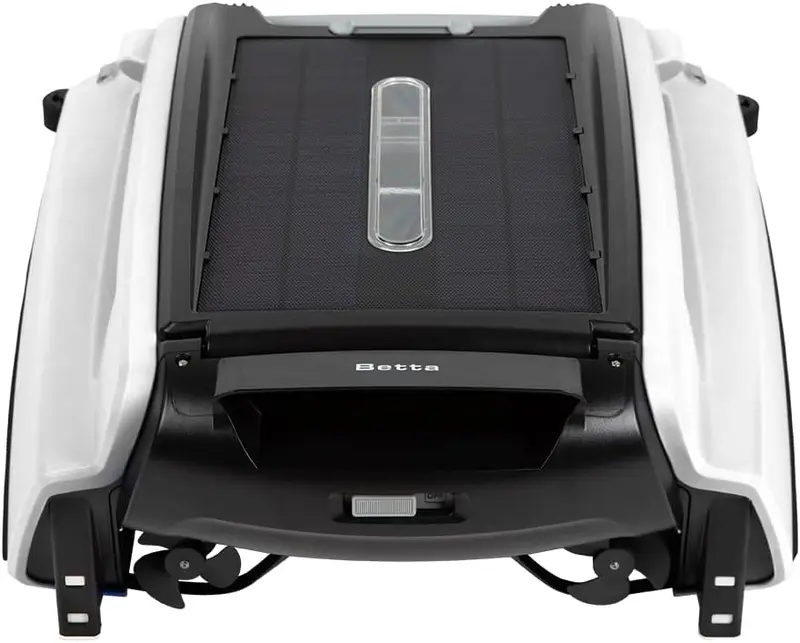 Betta SE Solar Powered Automatic Robotic Pool Surface Skimmer Cleaner with 30-Hour Continuous Cleaning Battery Power and Re-Engineered Twin Salt Chlorine Tolerant Motors (Blue)