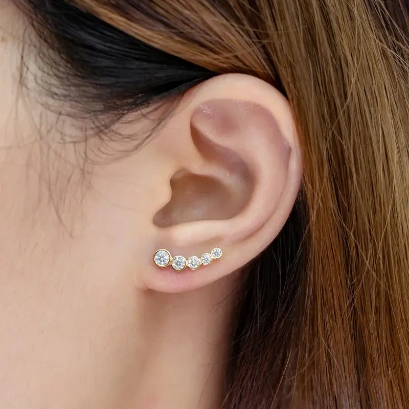 Bezel-Climber-Ohrringe