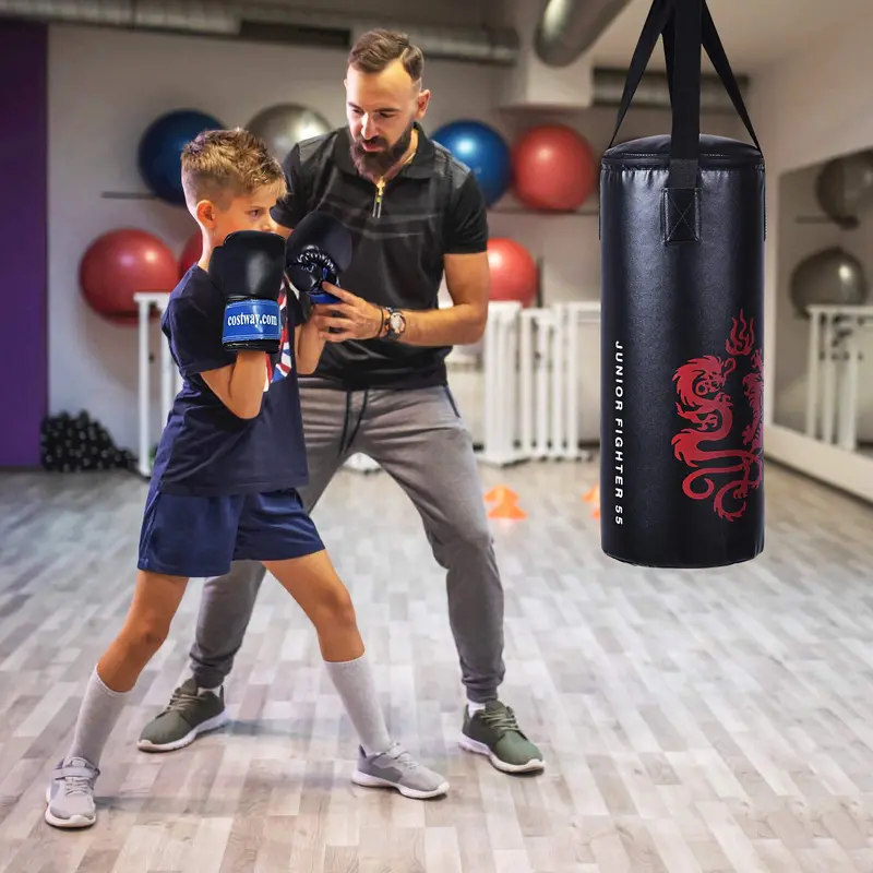 Boxsack-Set für Kinder – gefüllter schwerer Boxsack mit Handschuhen für Kickboxen 2